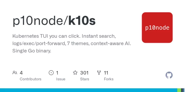 Terminal screenshot of the k10s Kubernetes terminal UI showing a list of pods, a selected object and an action pane