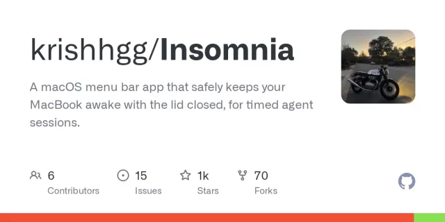 Close-up of the eye icon of the Insomnia macOS menu bar app on a MacBook screen