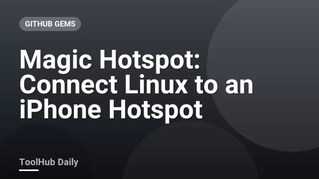 Illustration of a Linux laptop wirelessly connected to an iPhone personal hotspot