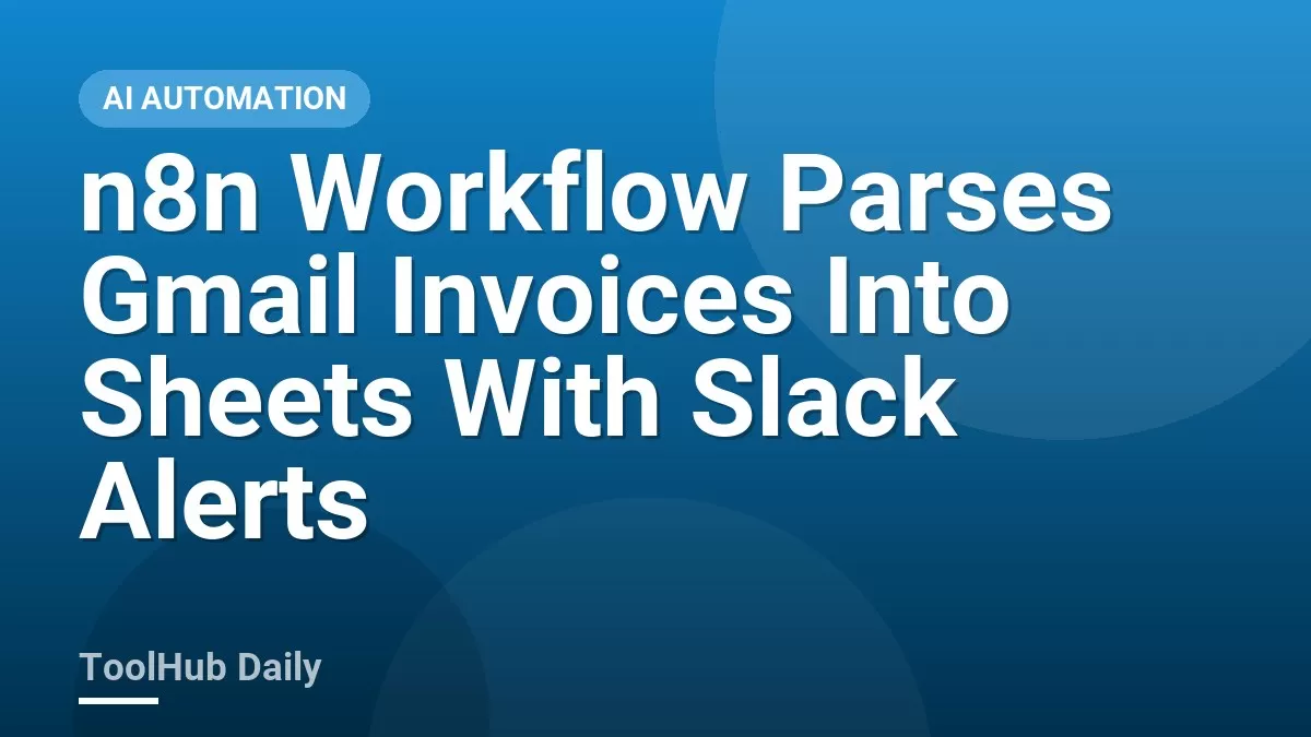 Illustration of an automated workflow moving invoice documents from an email inbox into a spreadsheet