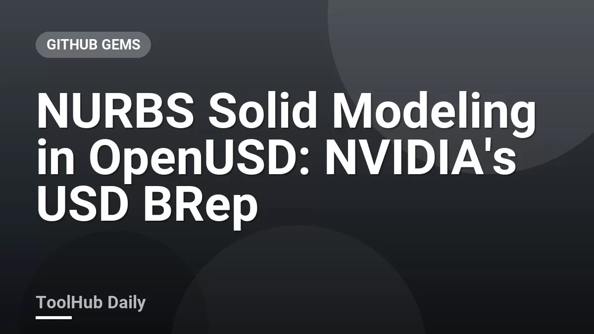 Illustration of a NURBS-based solid 3D model displayed inside an OpenUSD scene