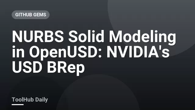 Illustration of a NURBS-based solid 3D model displayed inside an OpenUSD scene