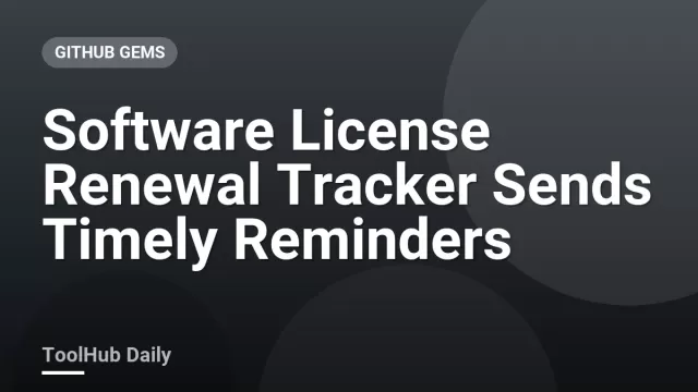 Dashboard of a self-hosted software license tracker showing renewal statuses and the total amount to order
