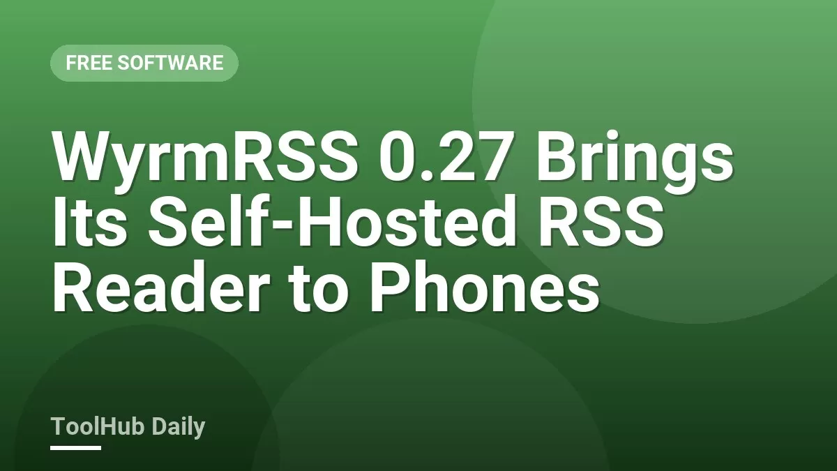 Desktop computer and smartphone screens showing a self-hosted RSS reader with a list of feed posts