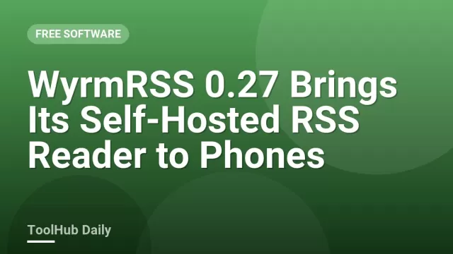Desktop computer and smartphone screens showing a self-hosted RSS reader with a list of feed posts